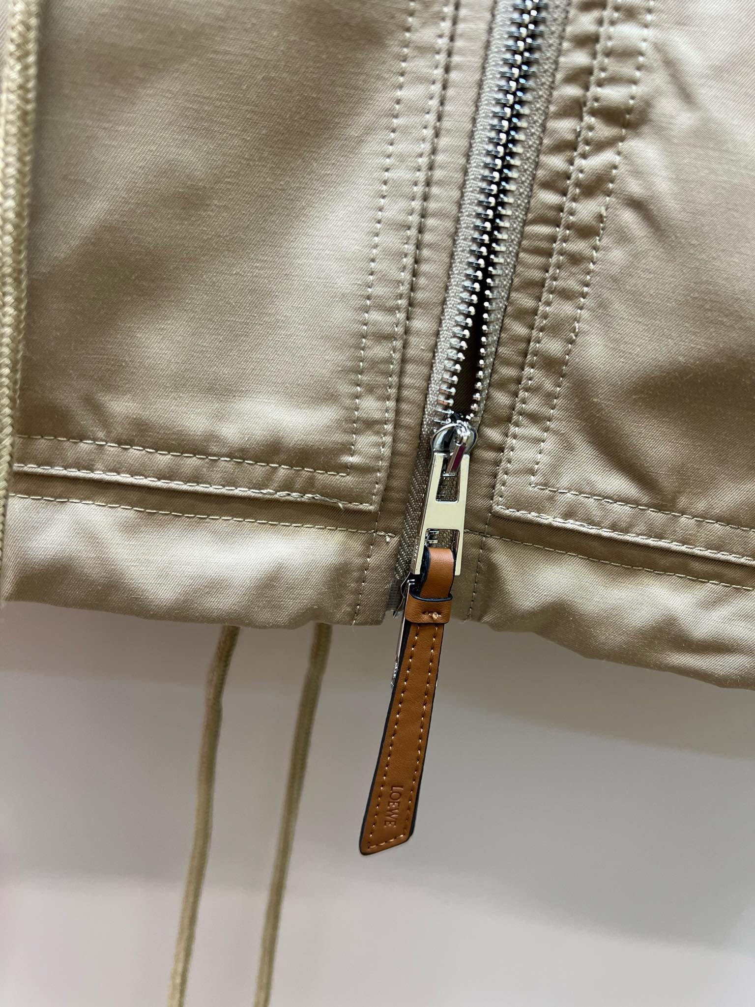 Hooded drawstring waist trench coat