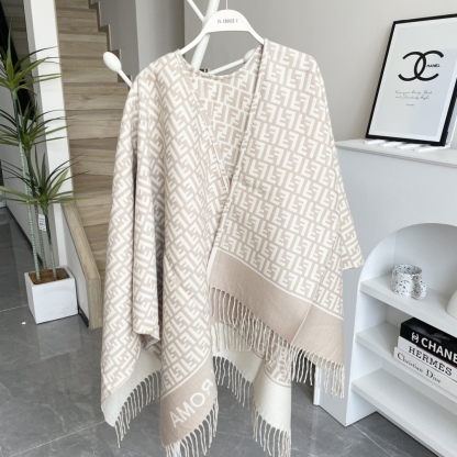 Wool cape shawl scarf 140*140cm