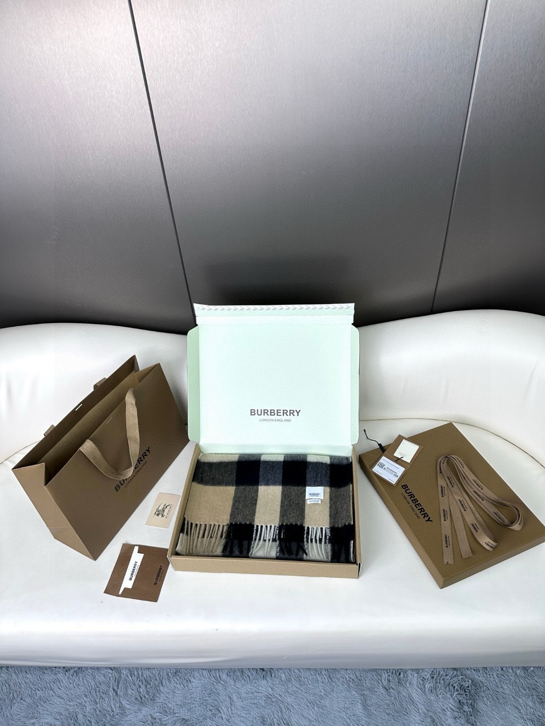 Classic cashmere plaid scarf 40*180cm