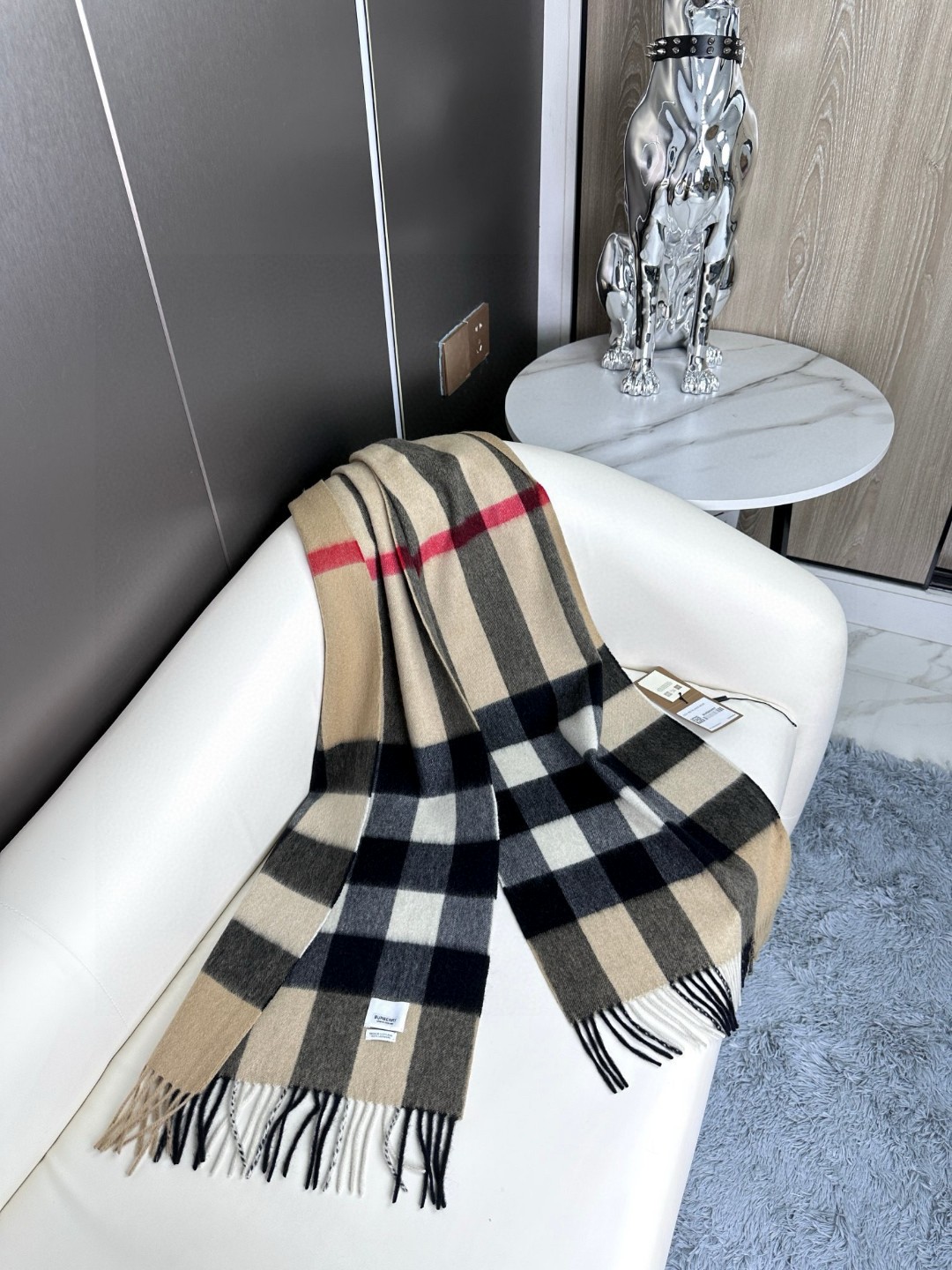 Classic cashmere plaid scarf 40*180cm