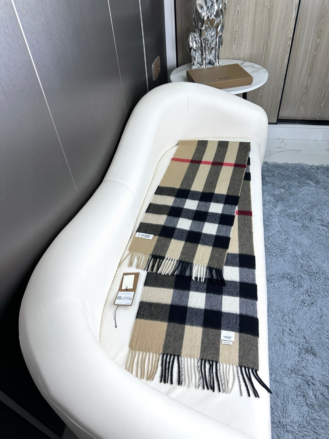 Classic cashmere plaid scarf 40*180cm