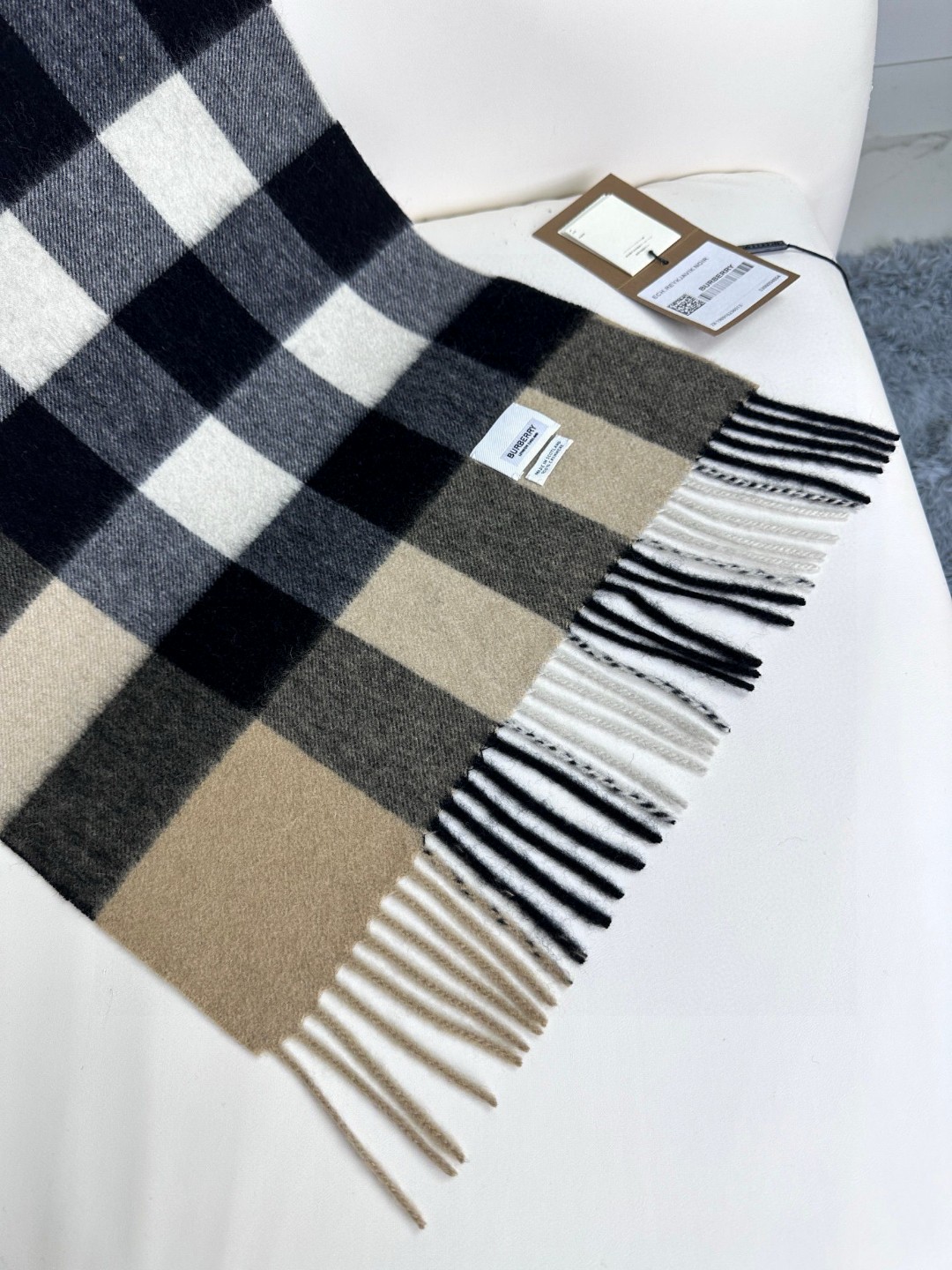 Classic cashmere plaid scarf 40*180cm