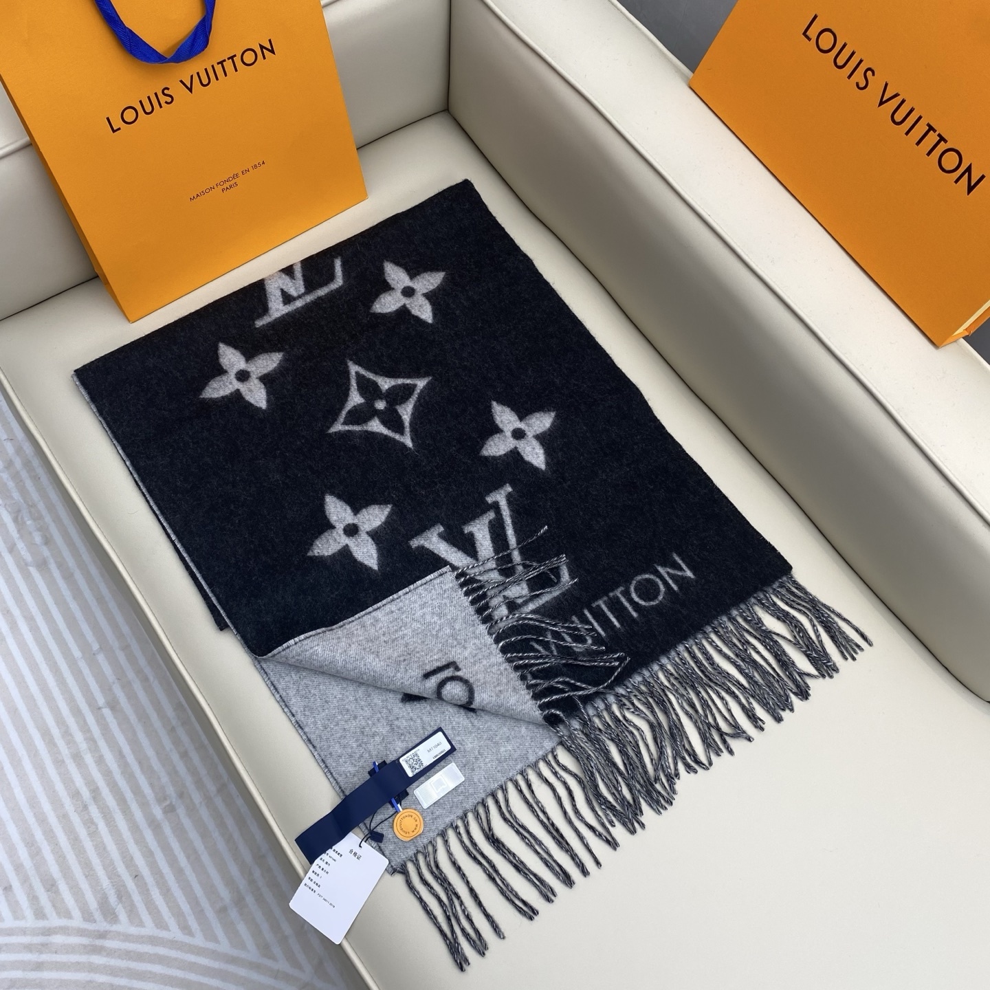 Double-sided shawl scarf 190*45cm