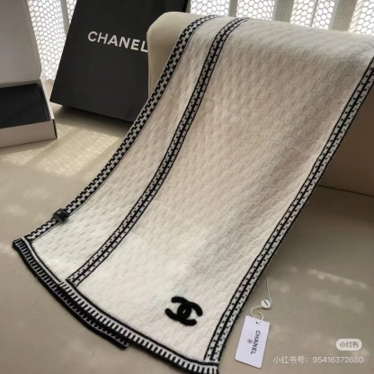 Lace knitted long scarf