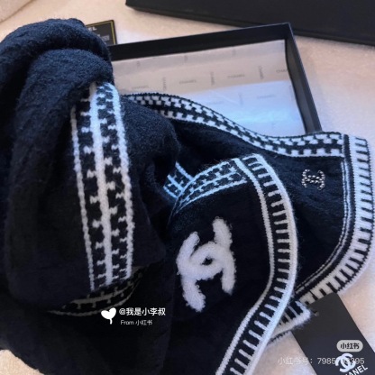 Lace knitted long scarf