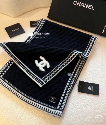 Lace knitted long scarf