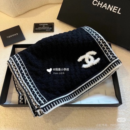 Lace knitted long scarf