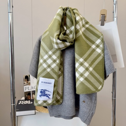 Thick-knit plaid scarf 30*180cm