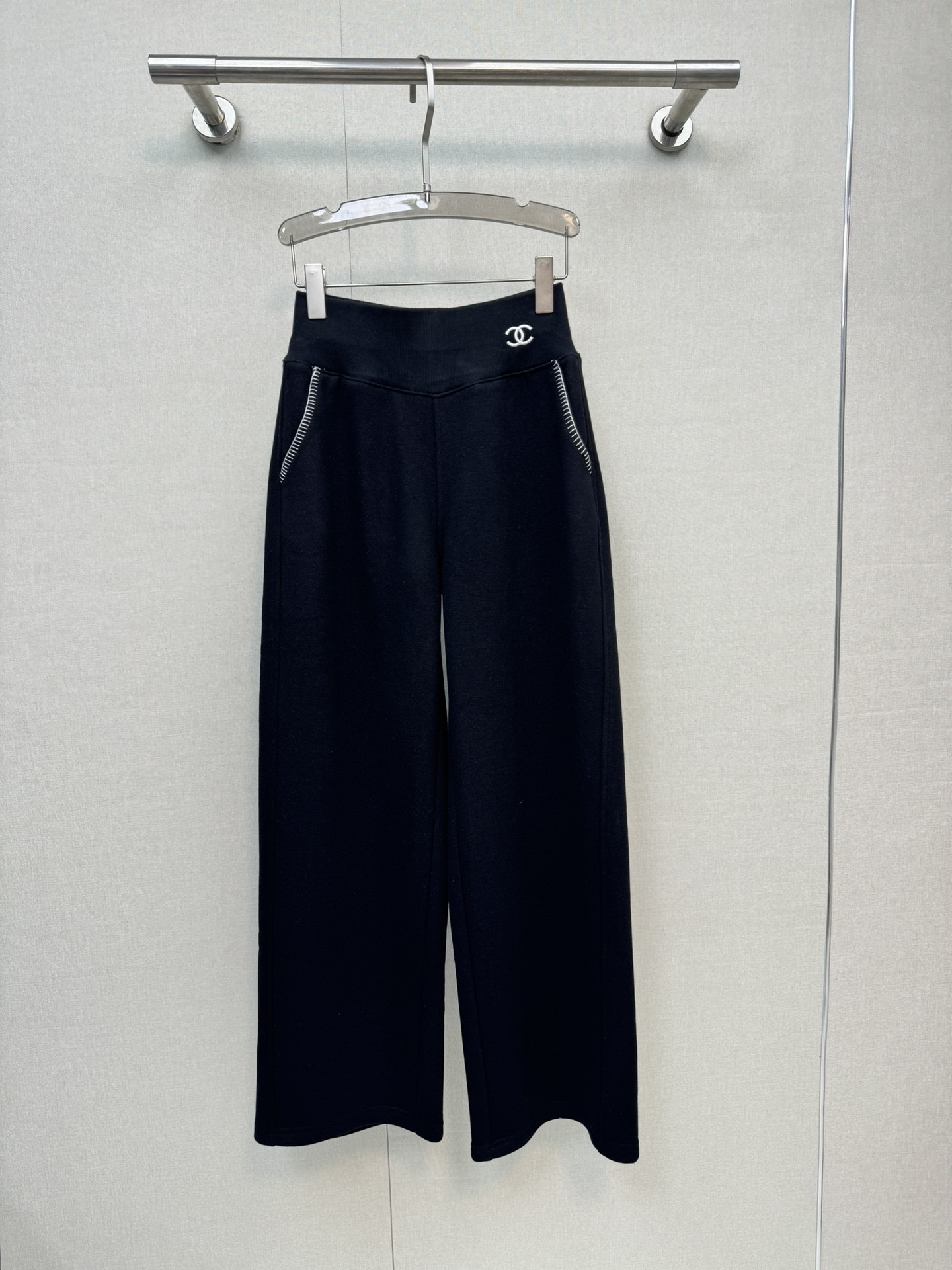 Double C logo wide-leg pants