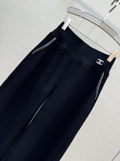 Double C logo wide-leg pants