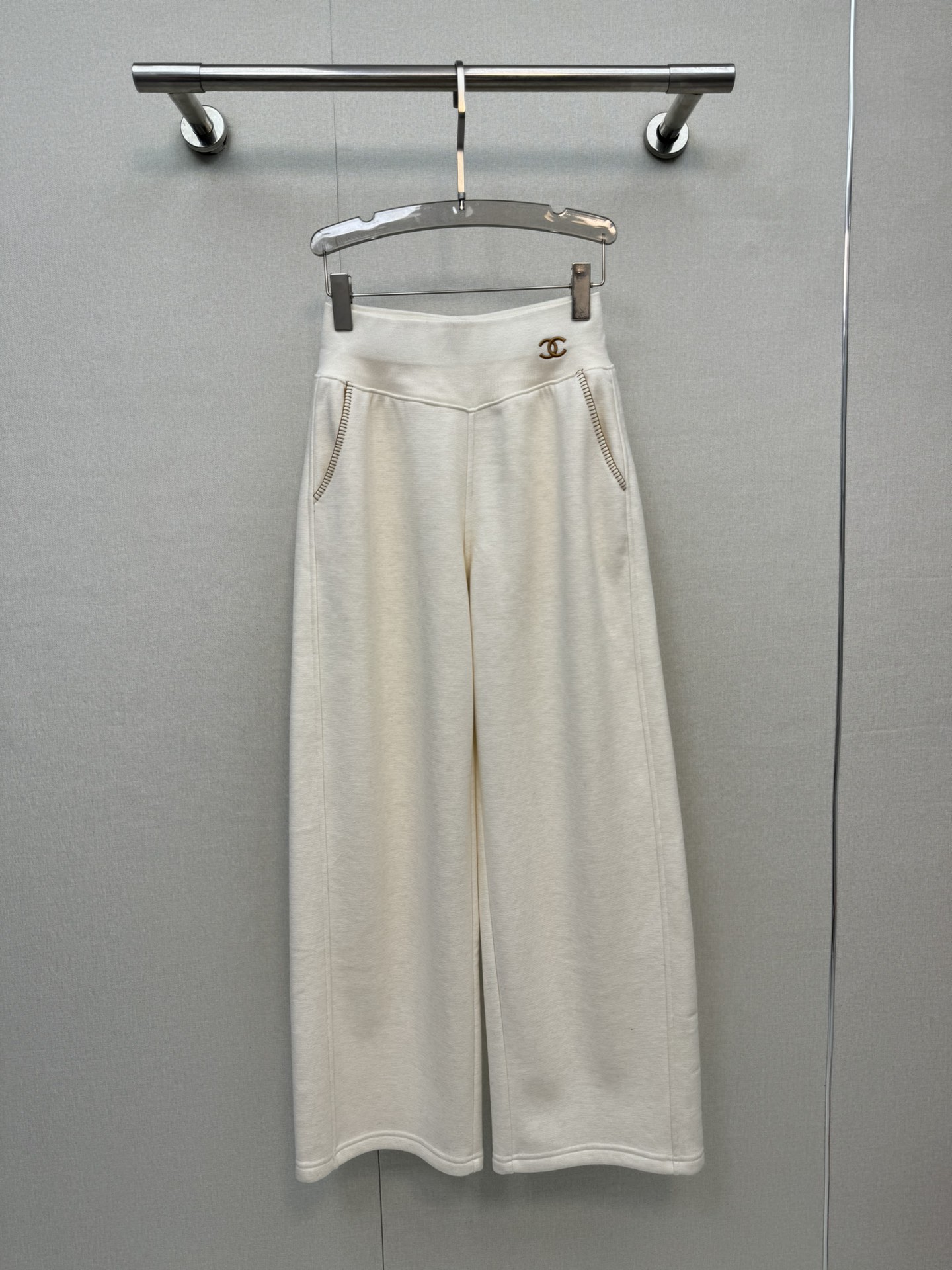 Double C logo wide-leg pants