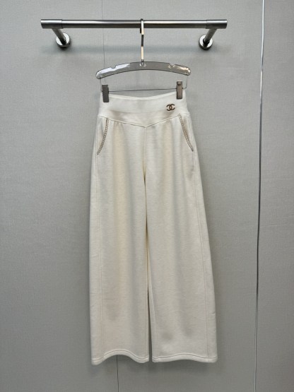 Double C logo wide-leg pants