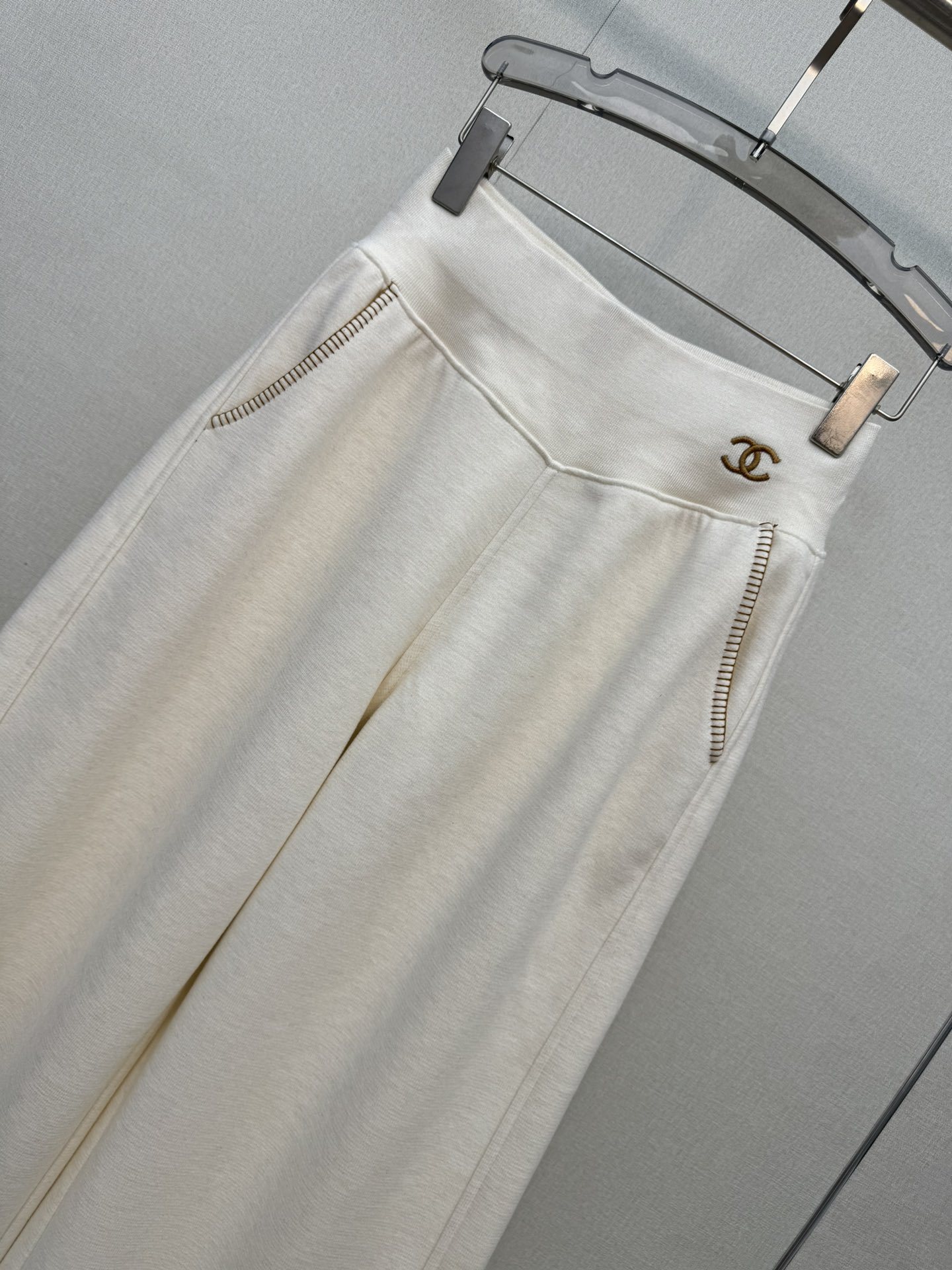 Double C logo wide-leg pants