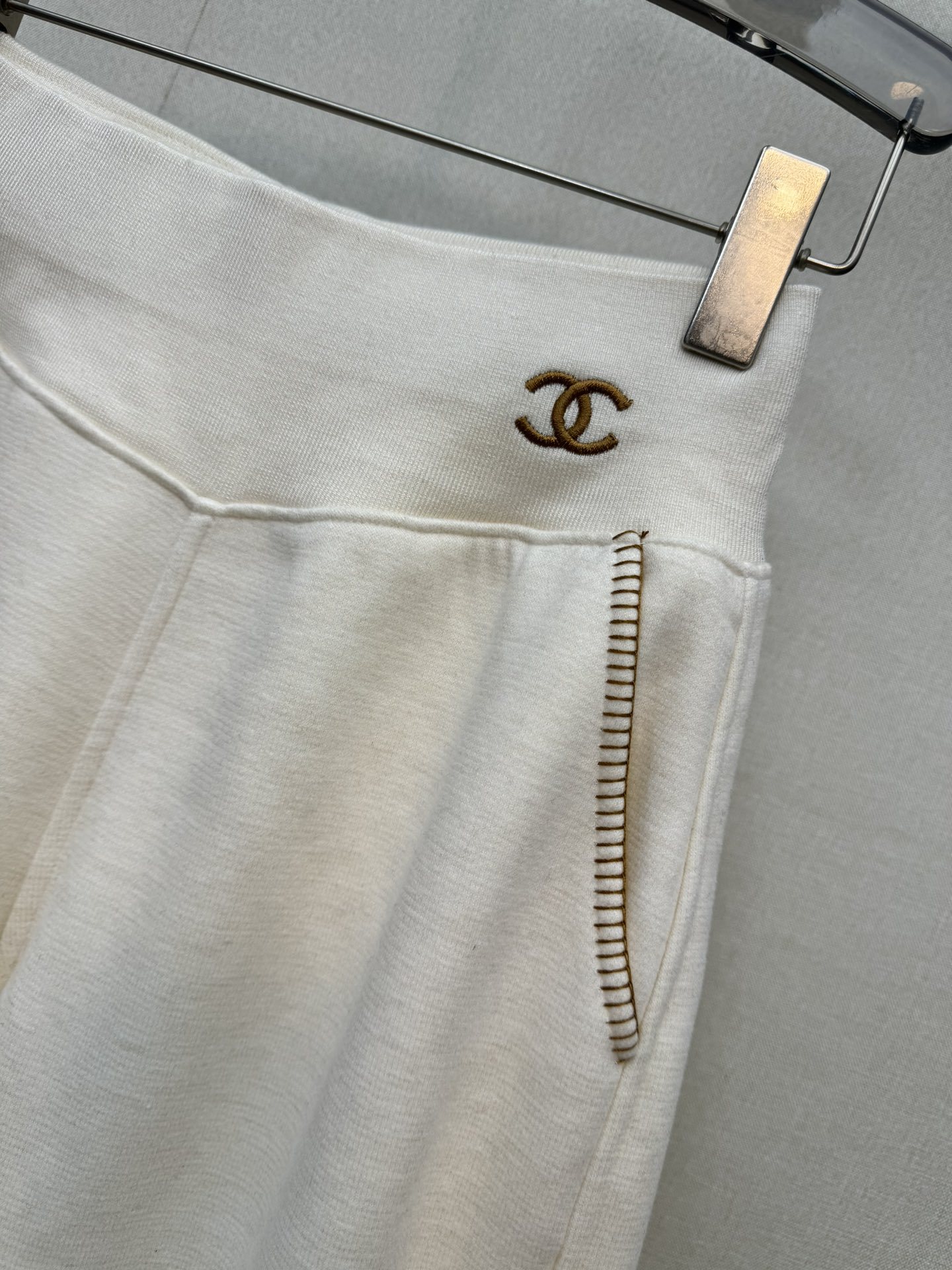 Double C logo wide-leg pants