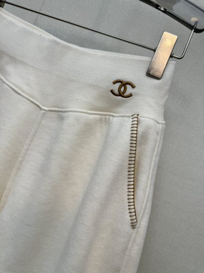 Double C logo wide-leg pants