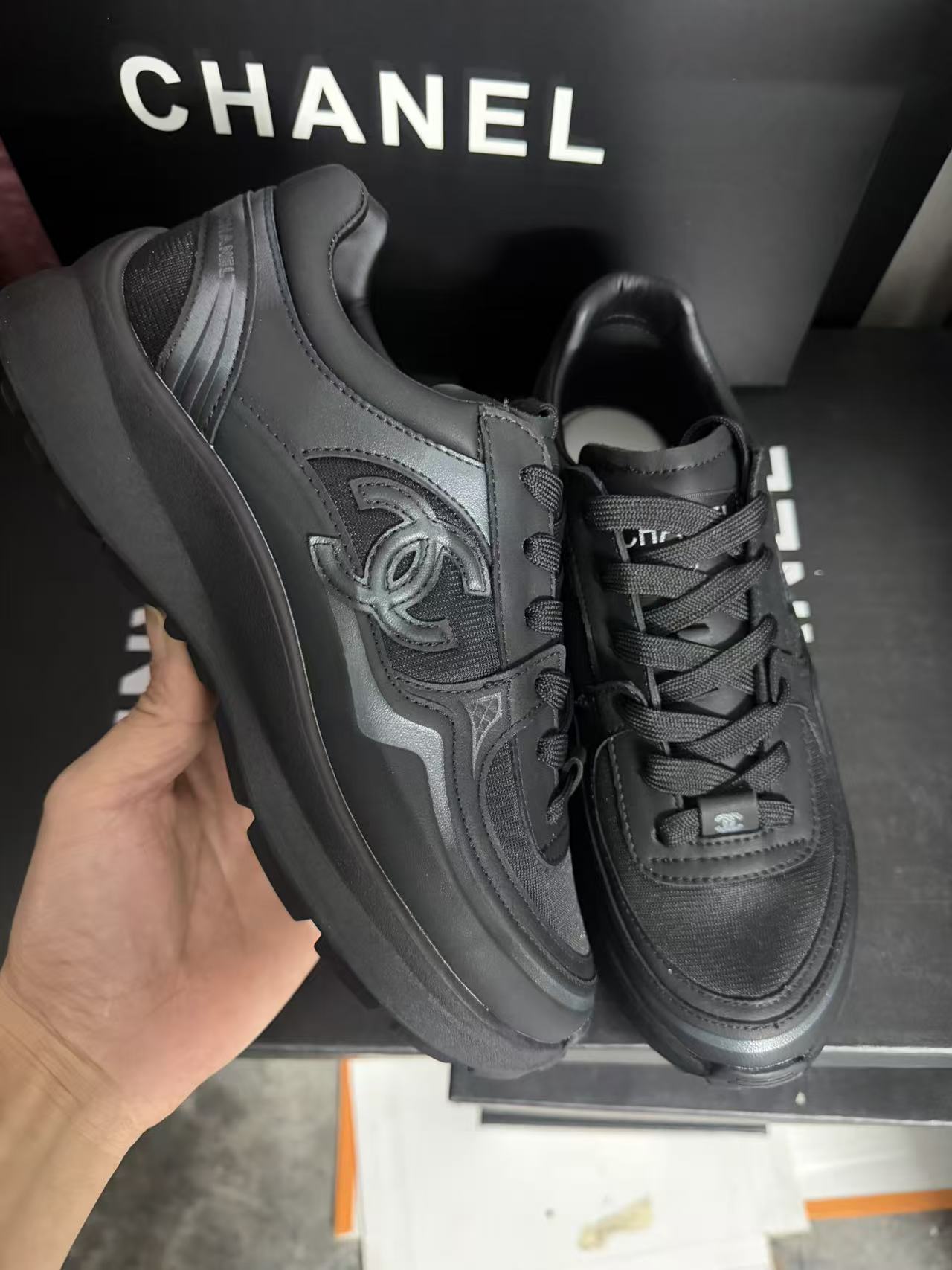 Black and White Horn King Sneakers