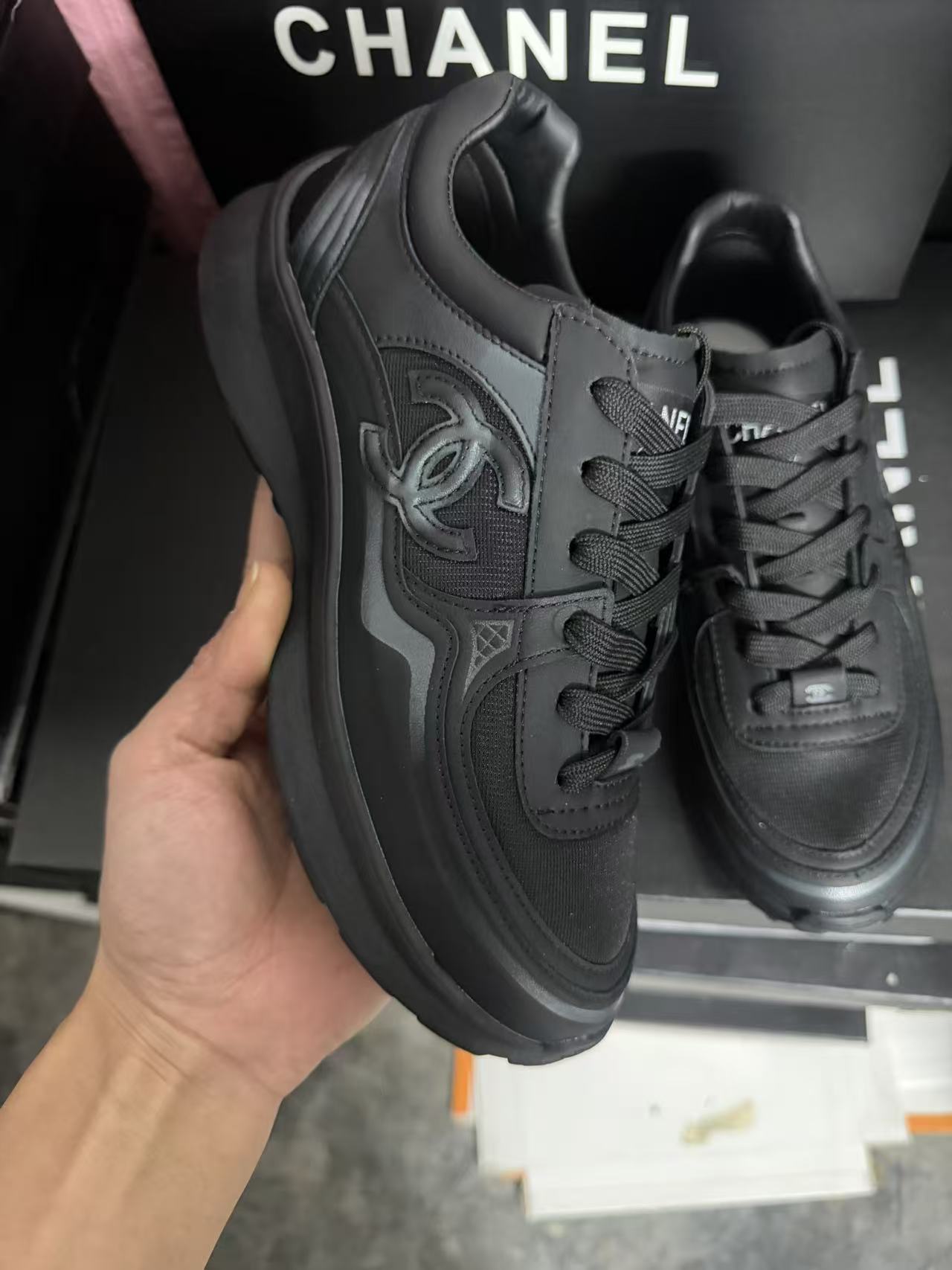 Black and White Horn King Sneakers