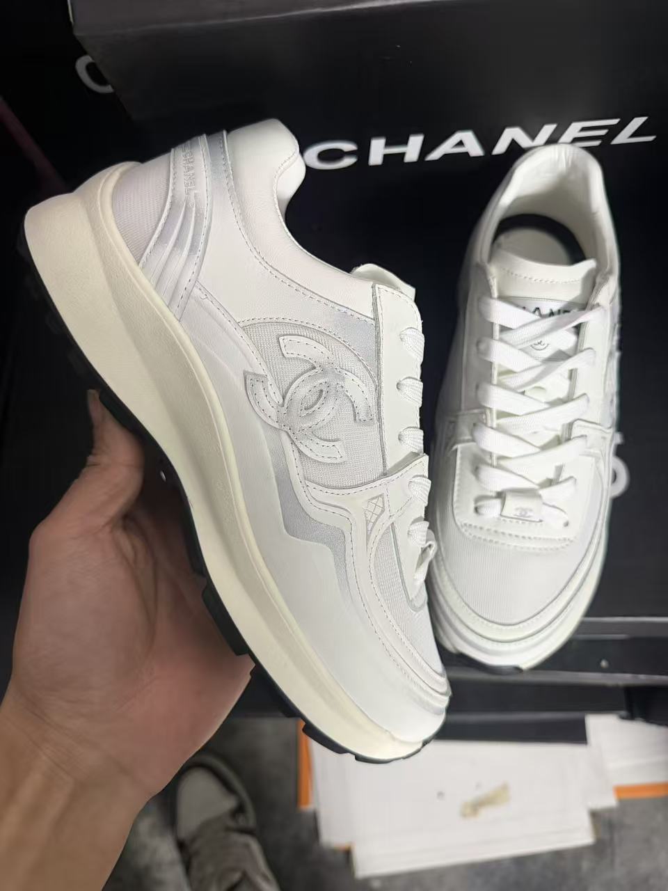 Black and White Horn King Sneakers