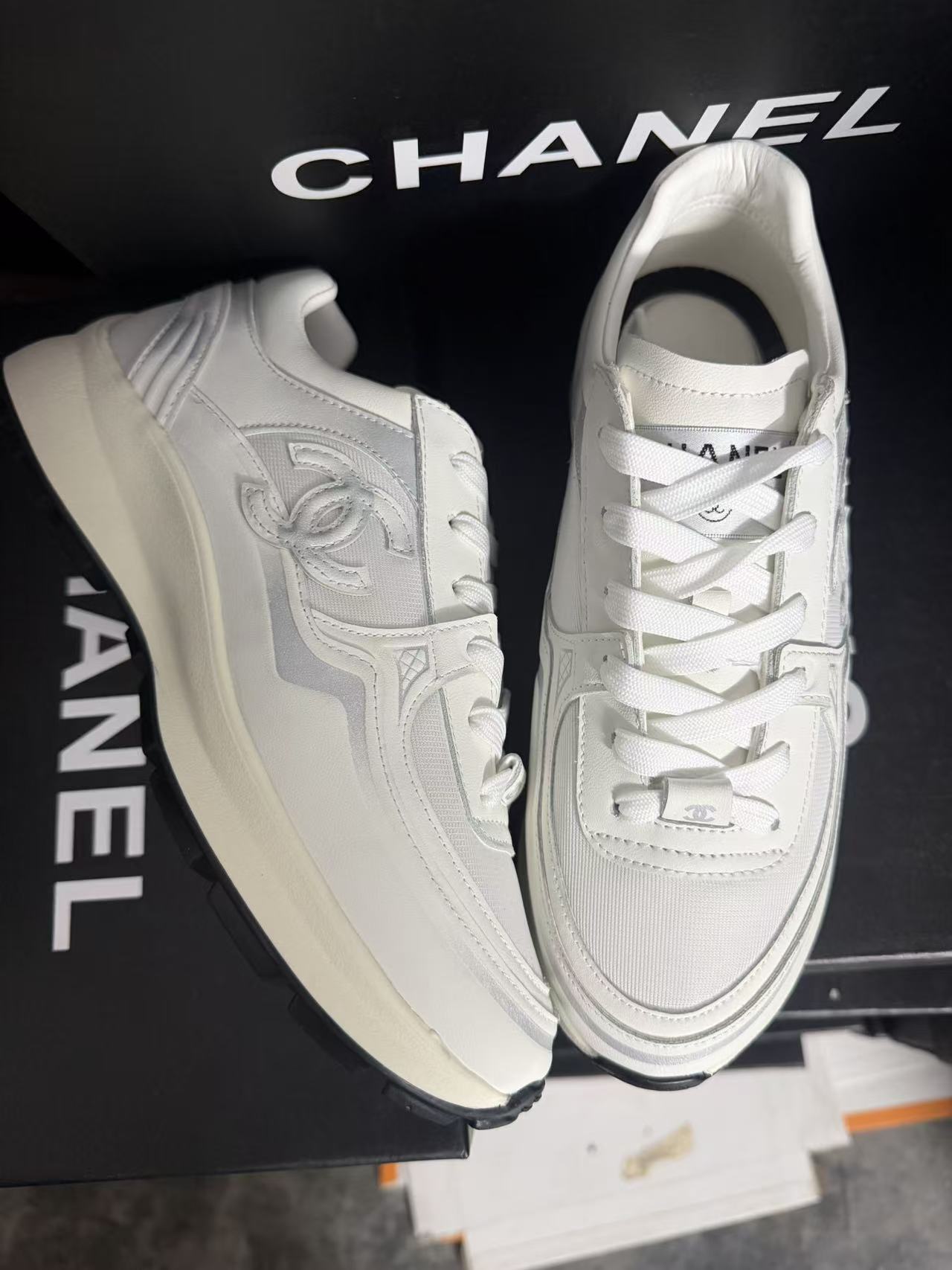 Black and White Horn King Sneakers