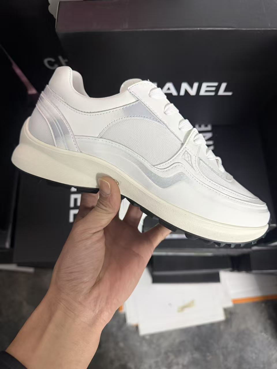 Black and White Horn King Sneakers