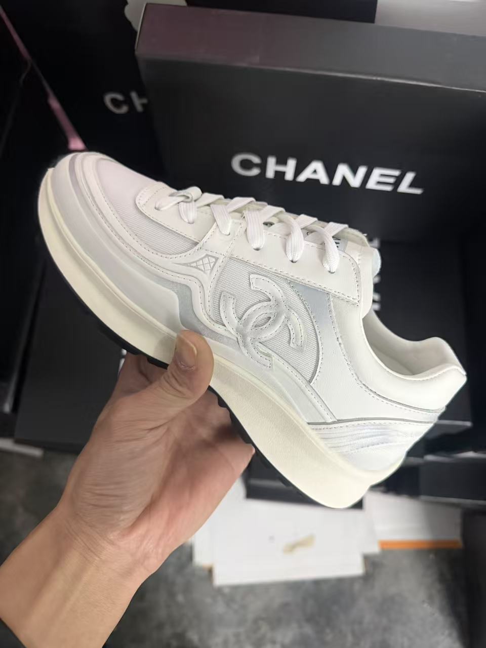 Black and White Horn King Sneakers