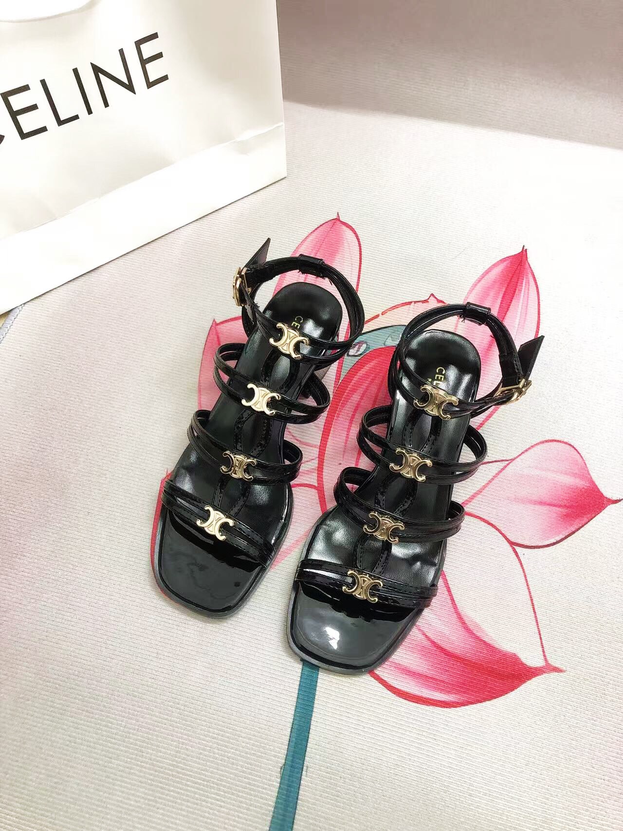 Arc de Triomphe Chunky Heel Sandals Roman Sandals 4.5cm