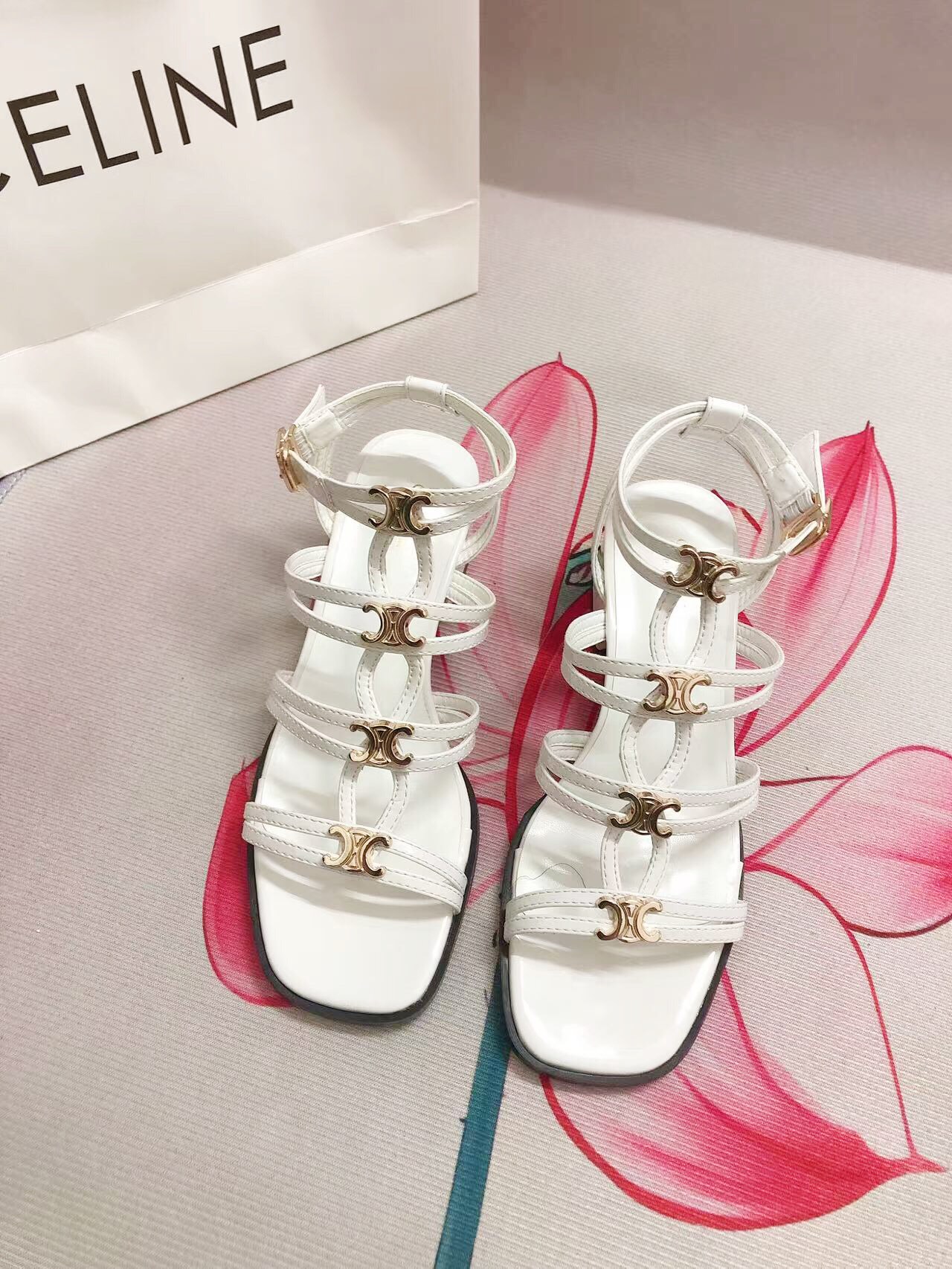 Arc de Triomphe Chunky Heel Sandals Roman Sandals 4.5cm