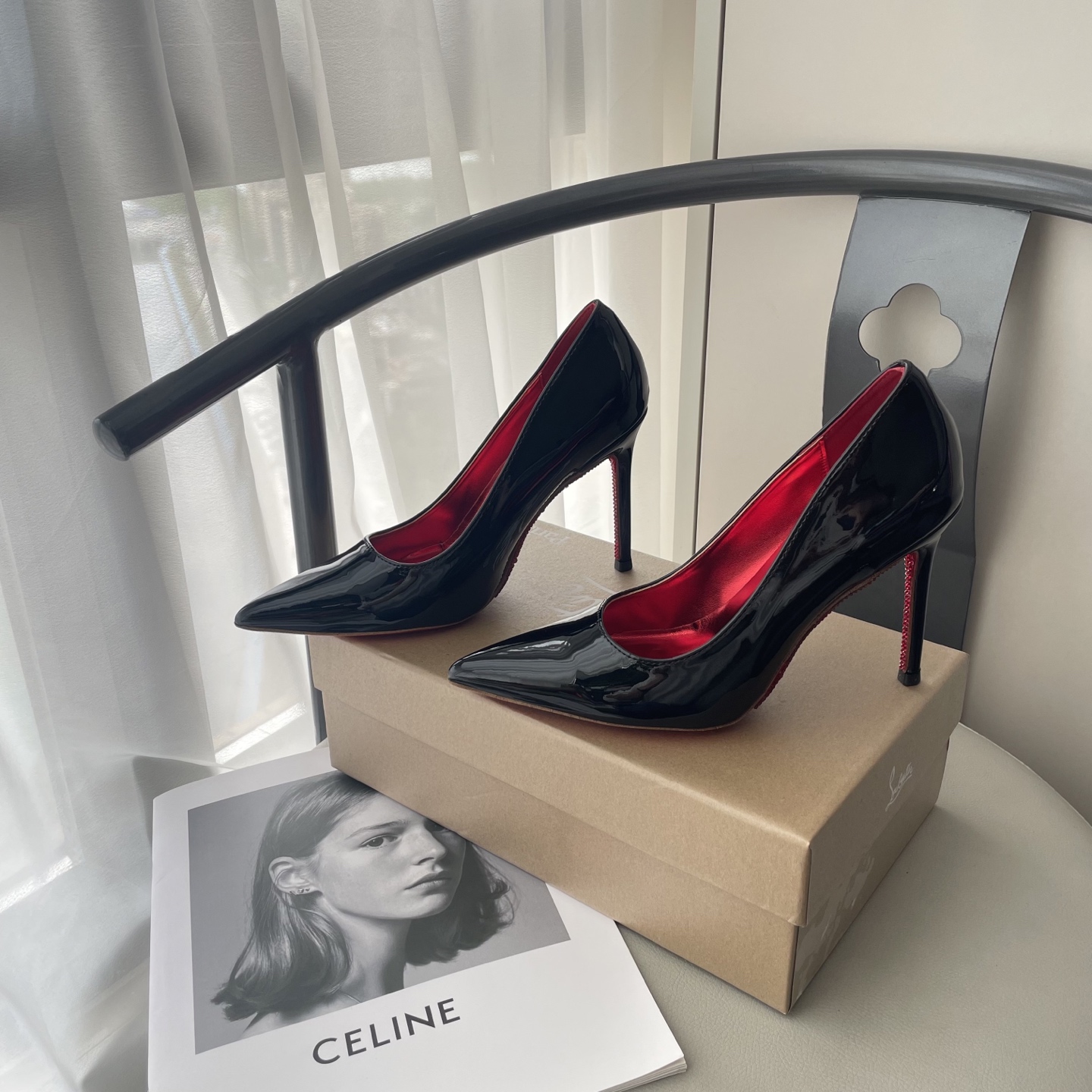 CL Red Diamond Pointed Toe High Heels