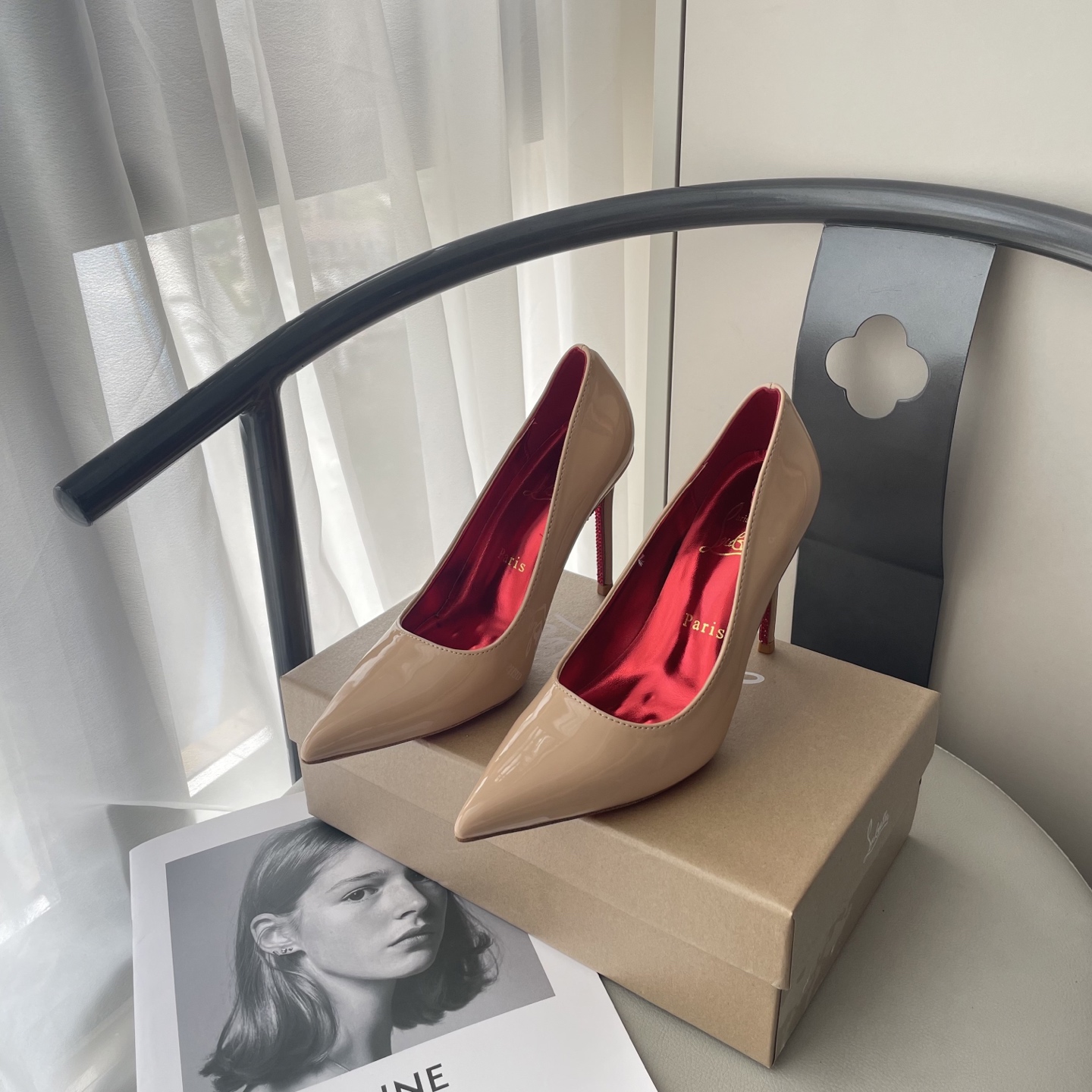 CL Red Diamond Pointed Toe High Heels