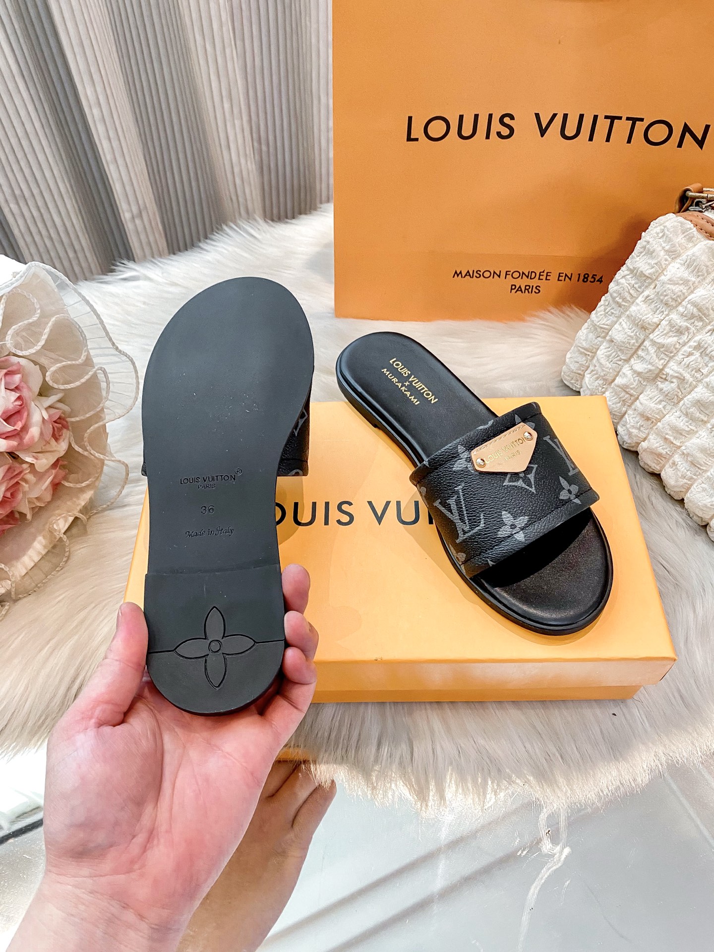 Classic floral slippers 35-42