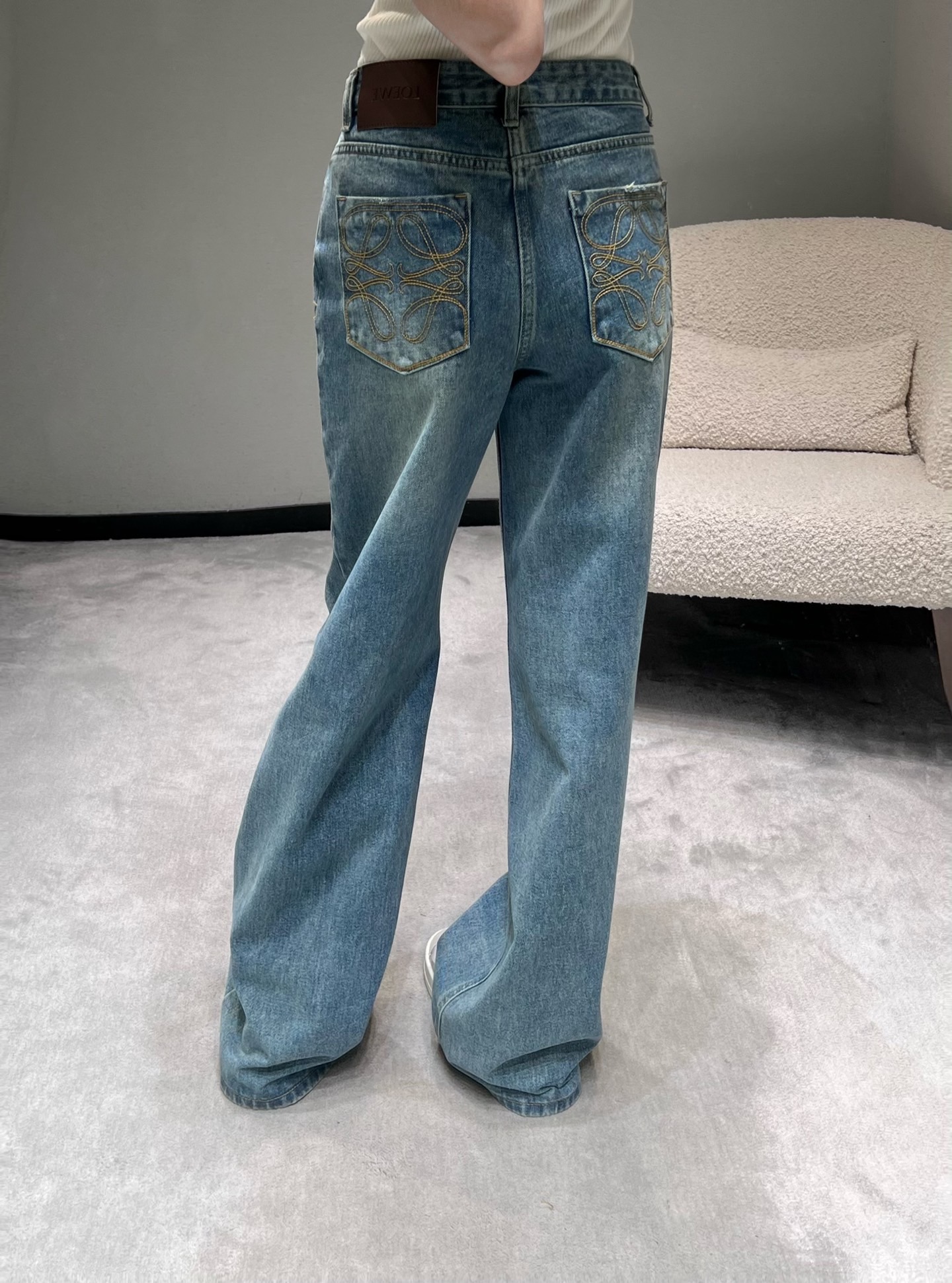 Retro high-waisted jeans SML