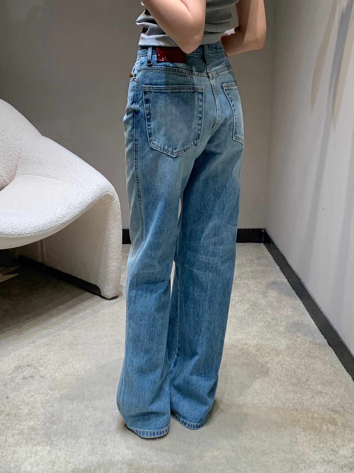Saddle-button jeans SML