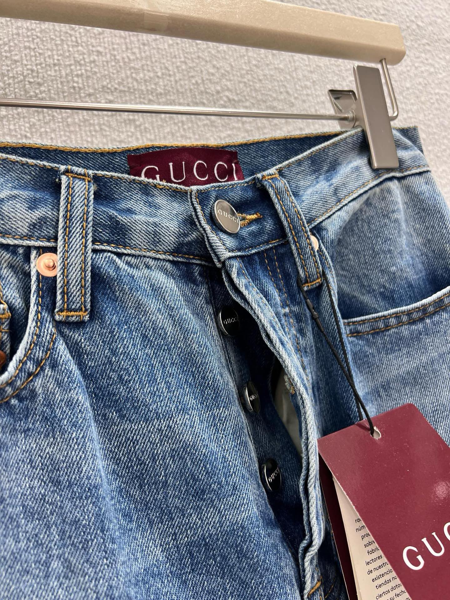Saddle-button jeans SML