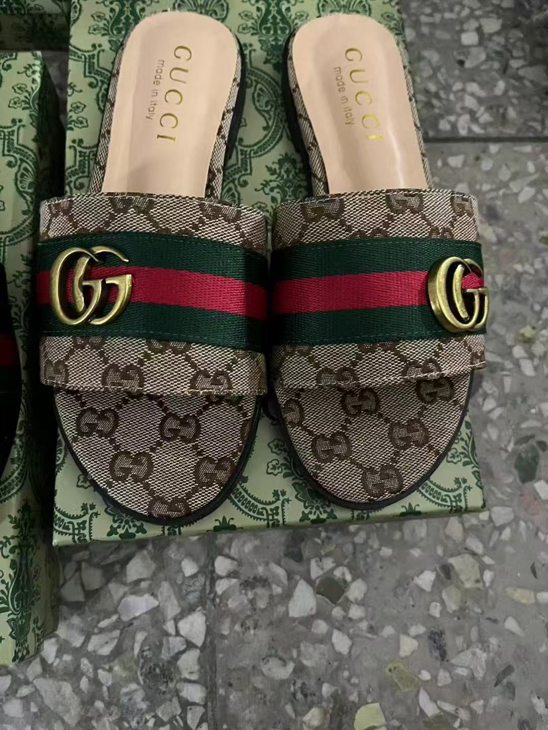 G-buckle flat sandals 35-41