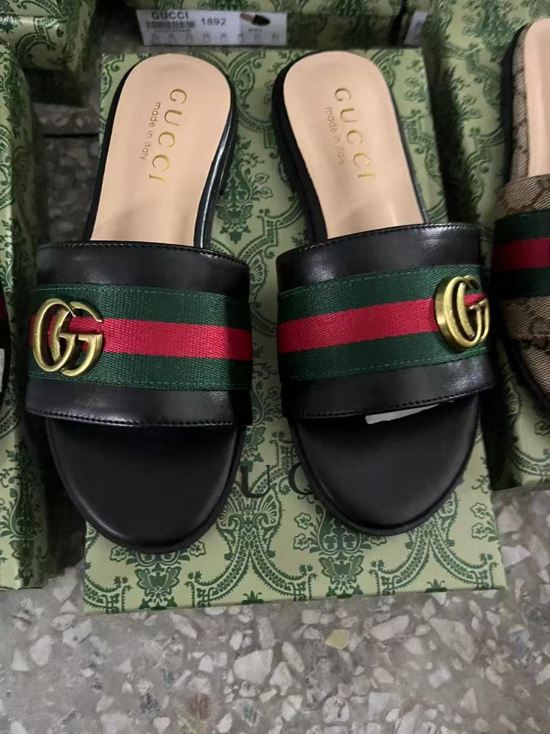 G-buckle flat sandals 35-41