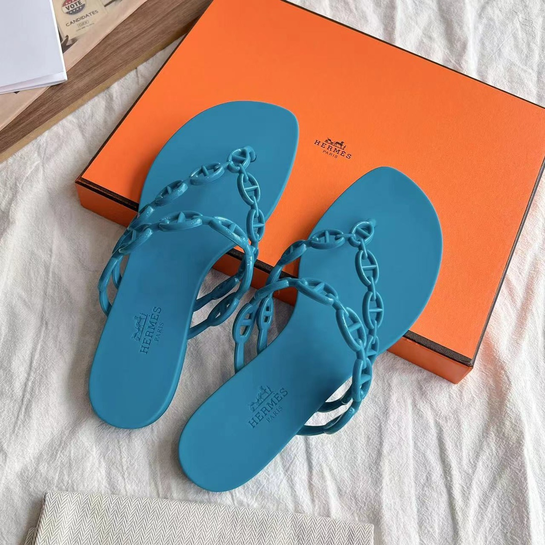 Pig nose TPU flip-flops with chain 35-41