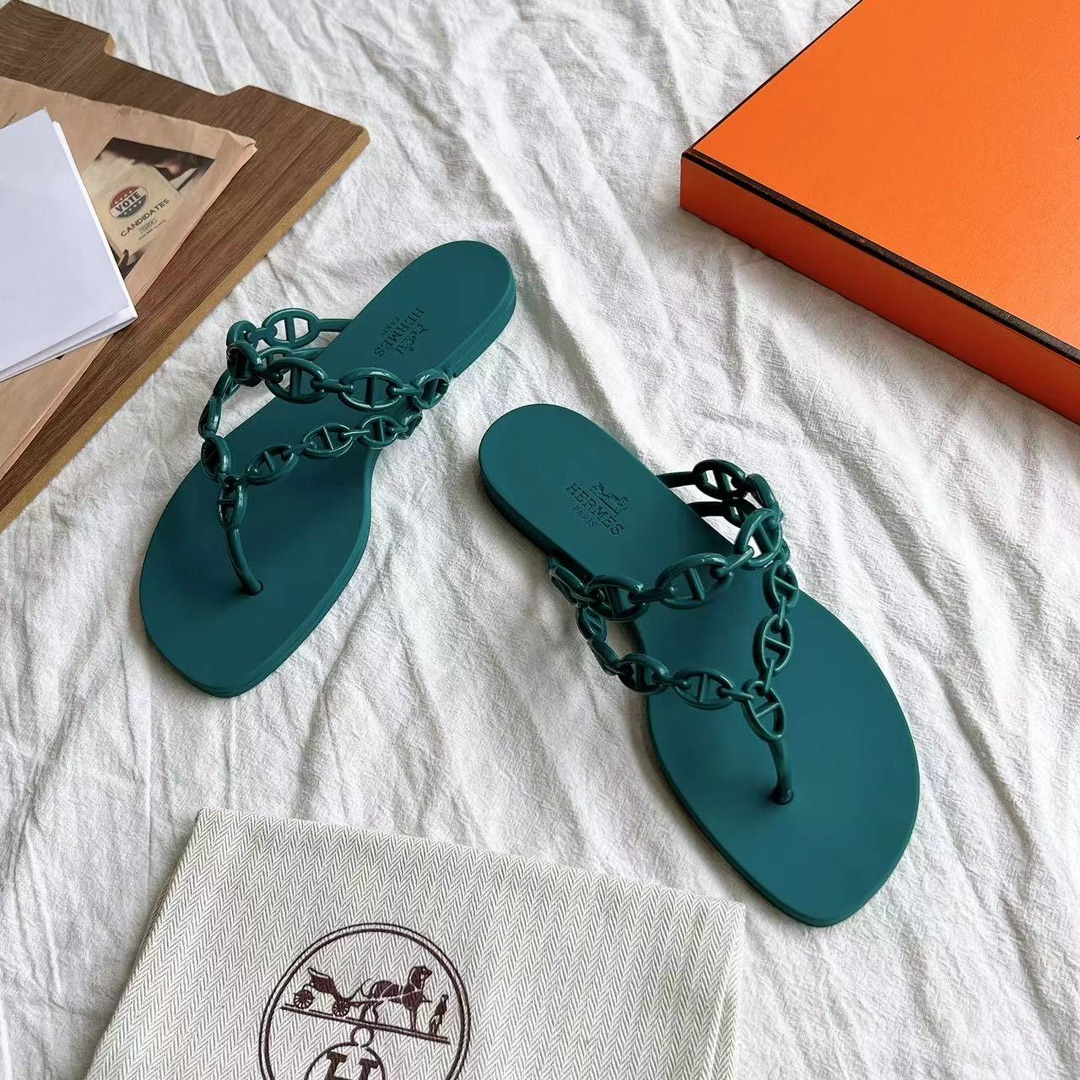 Pig nose TPU flip-flops with chain 35-41