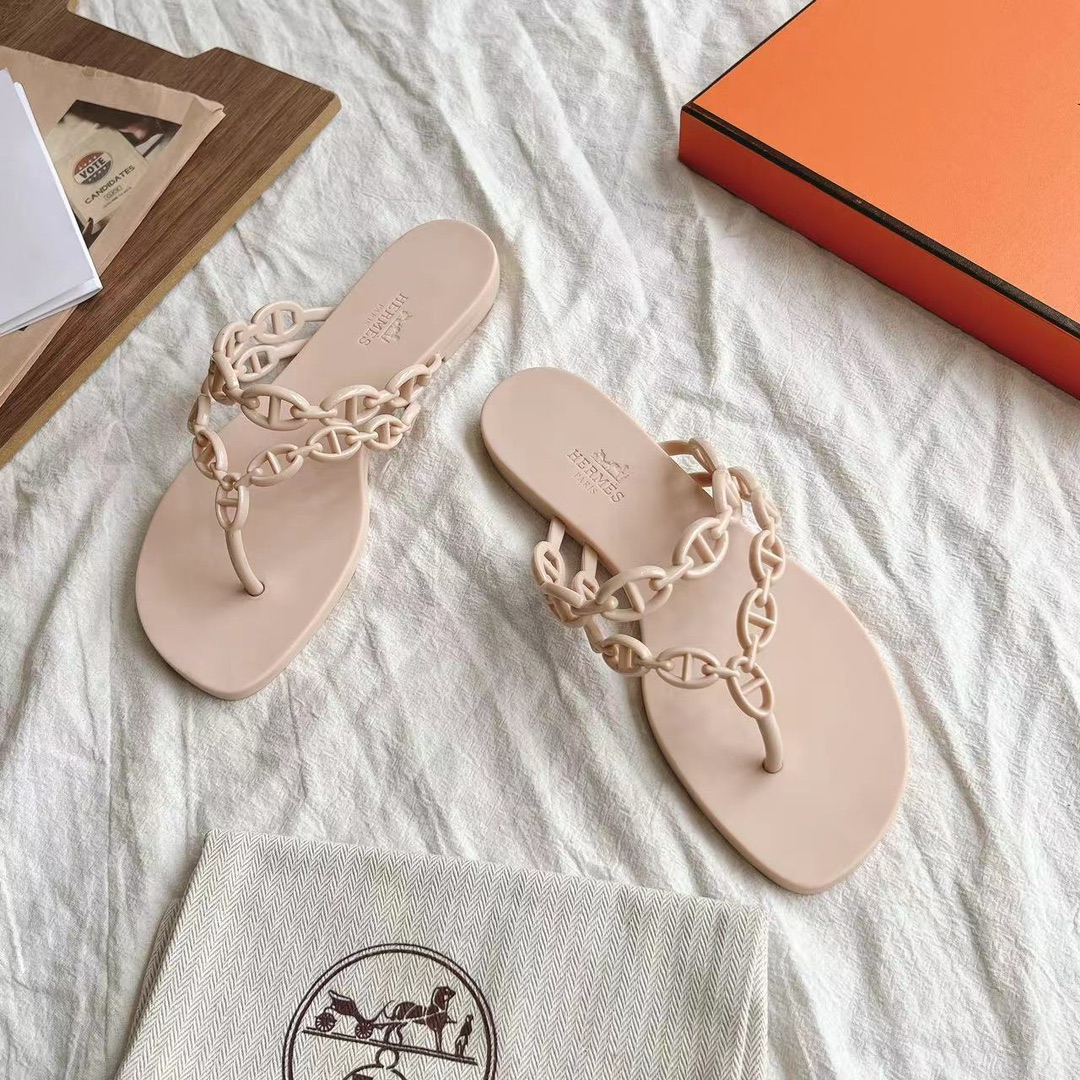 Pig nose TPU flip-flops with chain 35-41