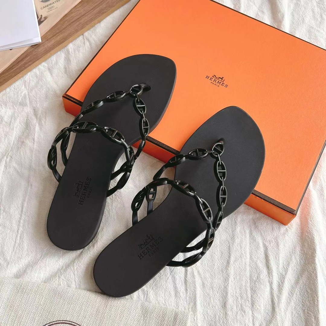 Pig nose TPU flip-flops with chain 35-41