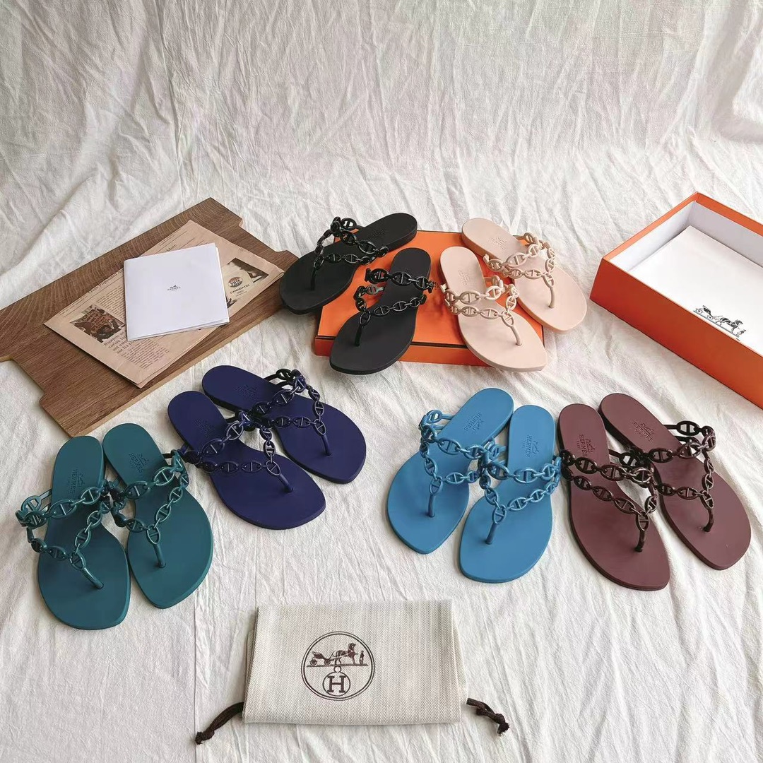 Pig nose TPU flip-flops with chain 35-41