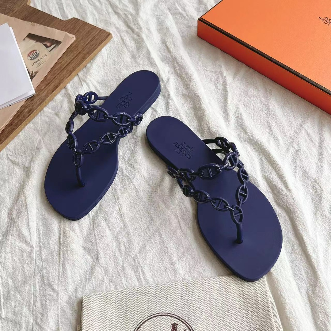 Pig nose TPU flip-flops with chain 35-41