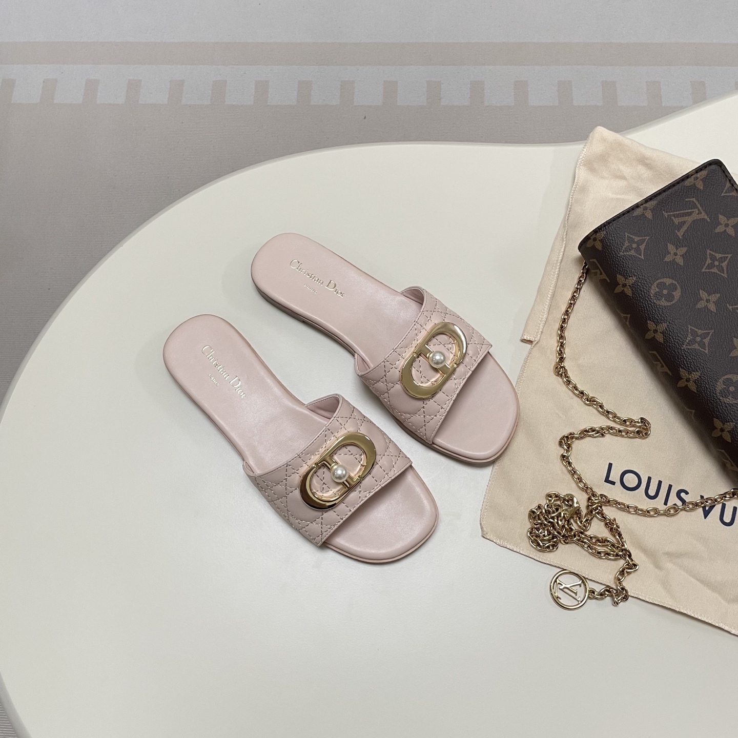 Pearl Embroidery Flat Sandals 35-42