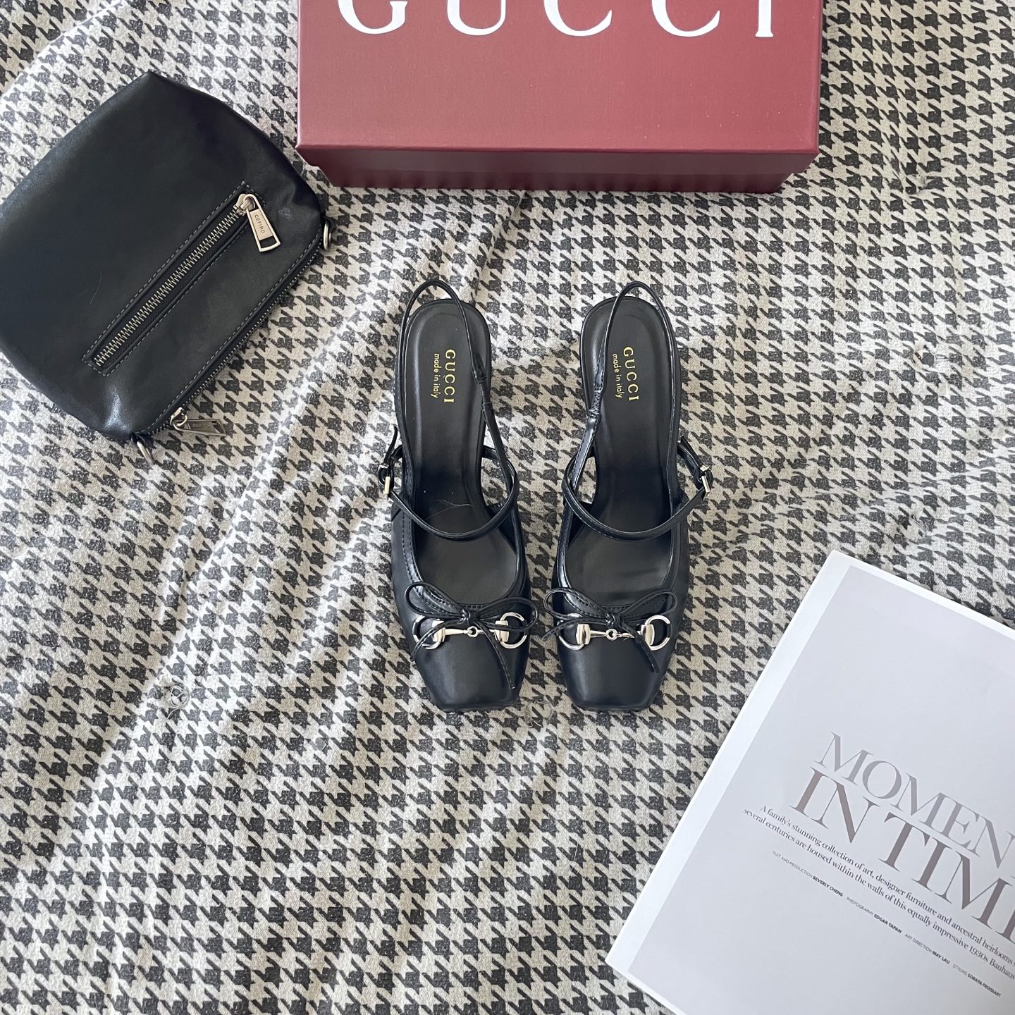 Bow-knot G-buckle high-heeled sandals 34-39/7cm