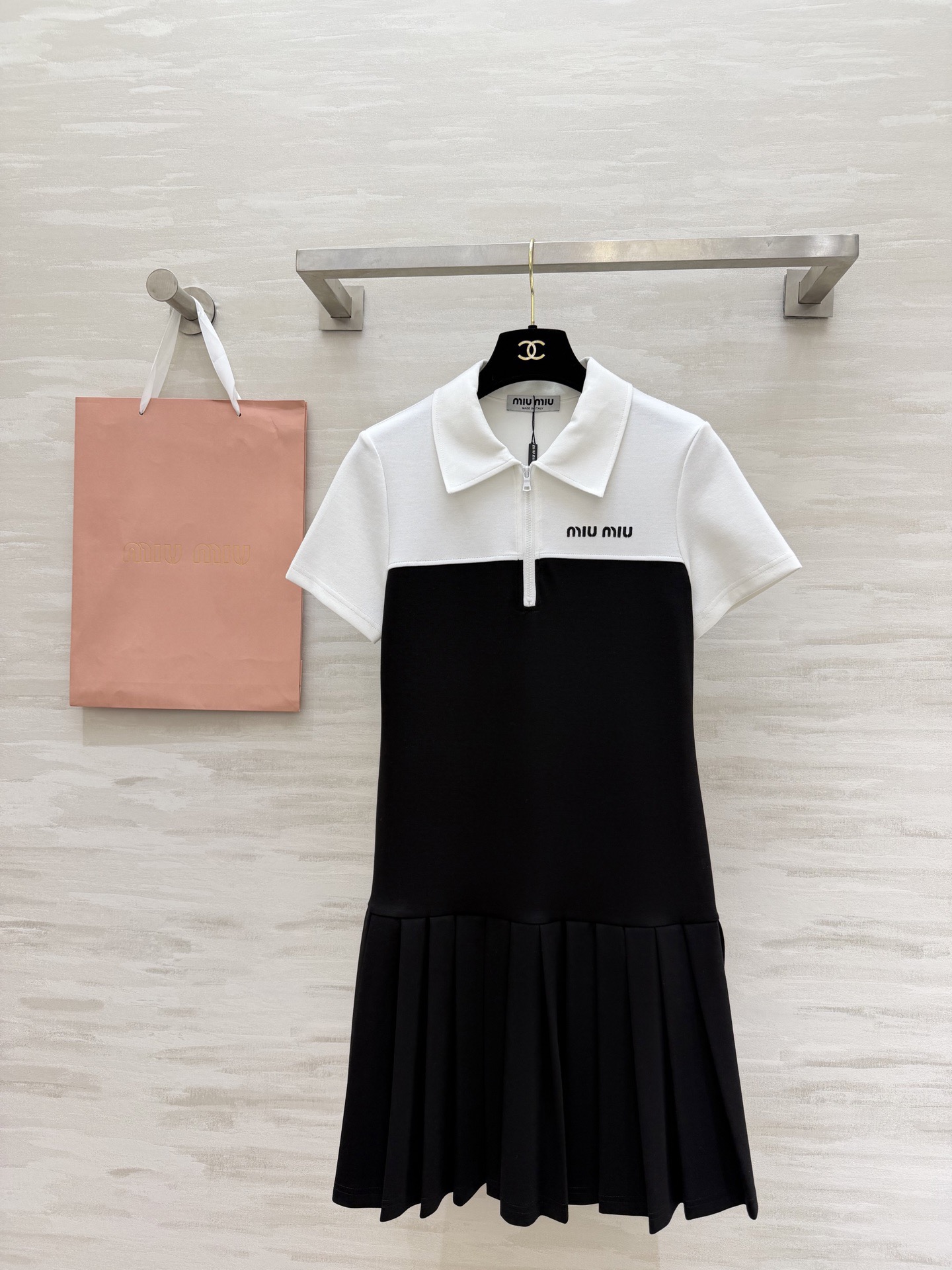 Color-blocked patchwork dress