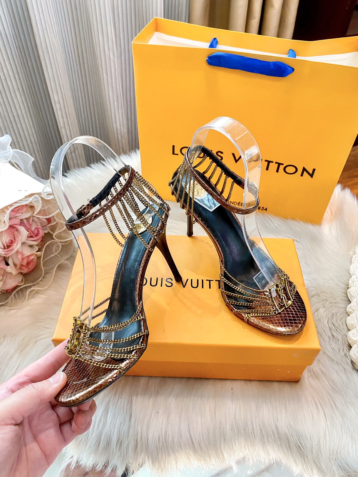 New chain stiletto heels 35-40/9cm