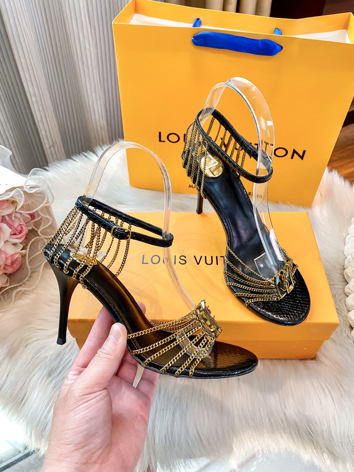 New chain stiletto heels 35-40/9cm