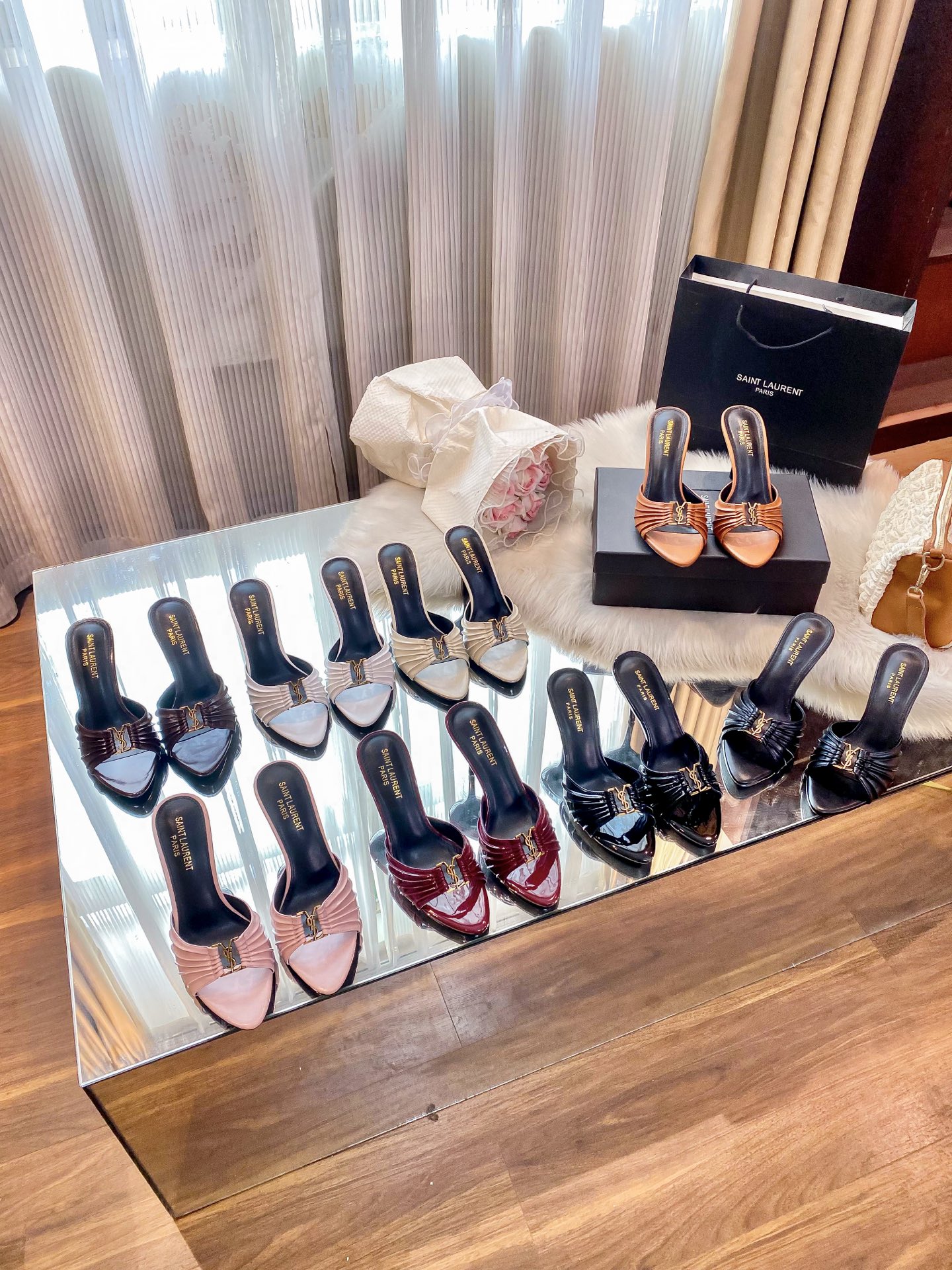 High-heeled slippers 34-40
