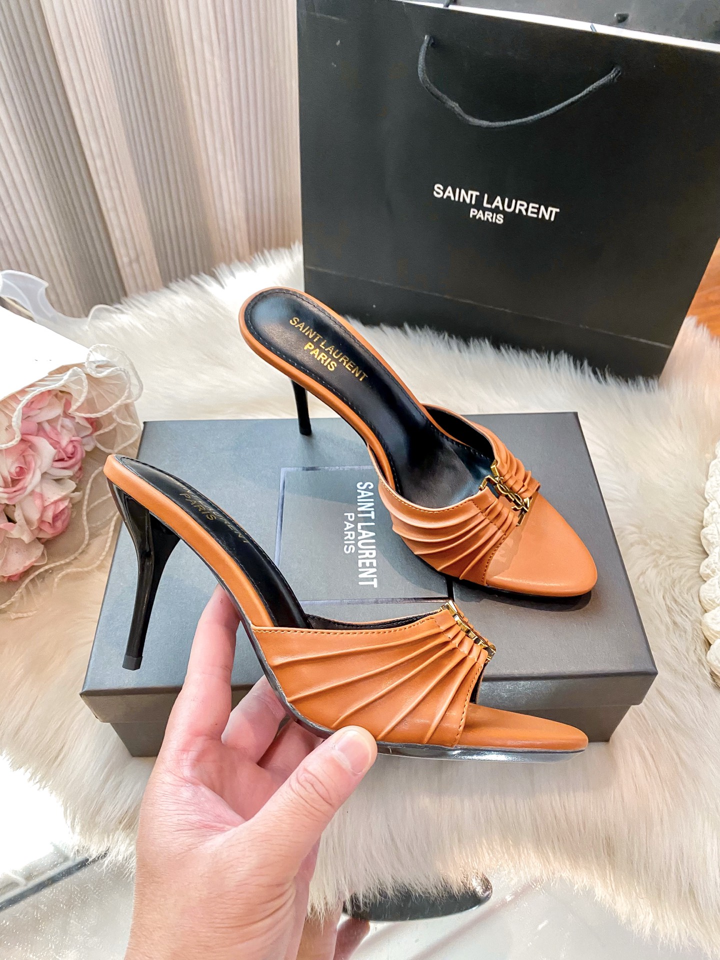 High-heeled slippers 34-40