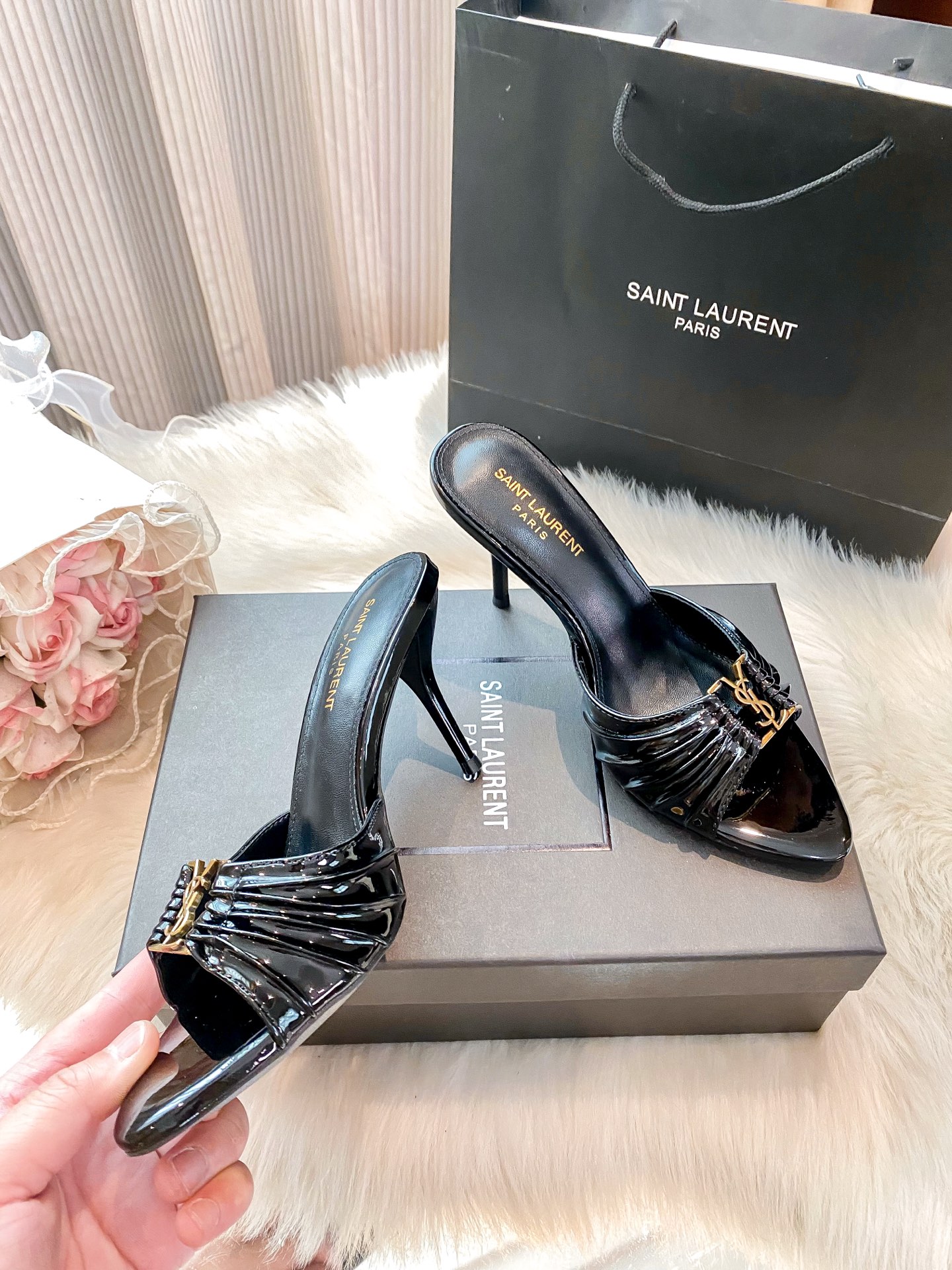 High-heeled slippers 34-40