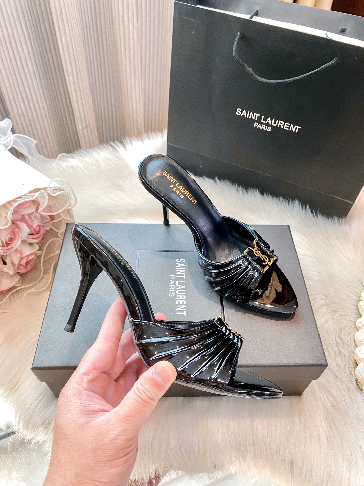 High-heeled slippers 34-40